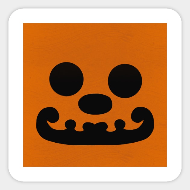 Cute Pumpkin Face Sticker by Clarmeleon